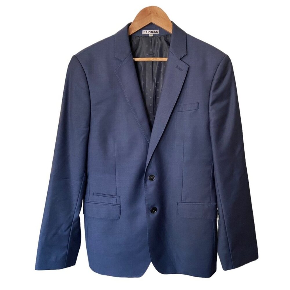 Express Photographer fitted blazer navy